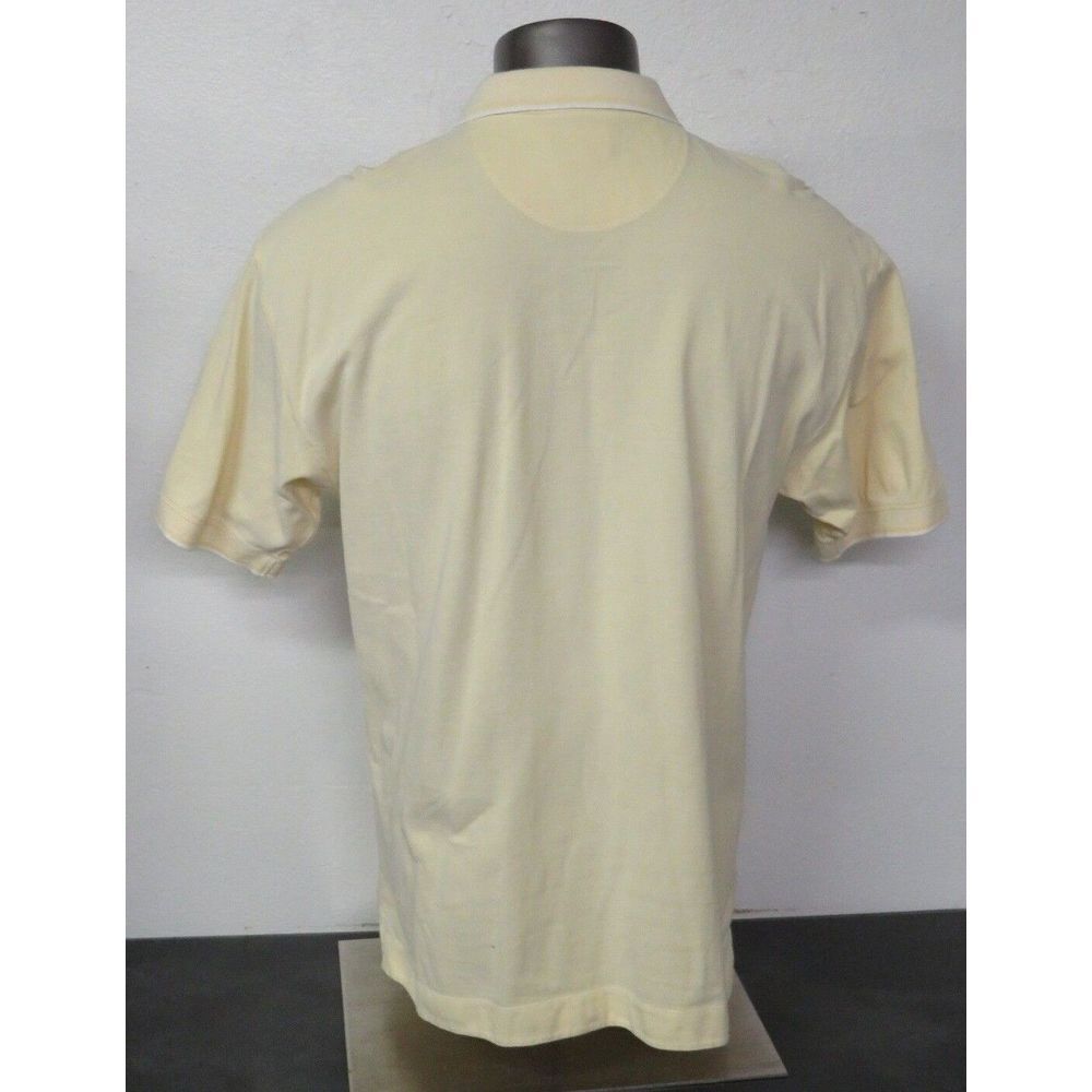 Mens Tommy Bahama Yellow Polo Floral Shirt Size M Cotton Vintage Short Sleeve - Picture 2 of 6